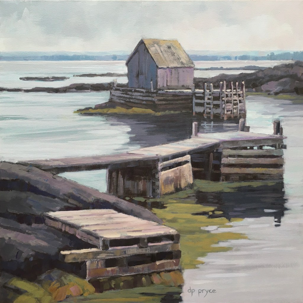 Sentinel by the Sea, 16”x 16”,
$475.